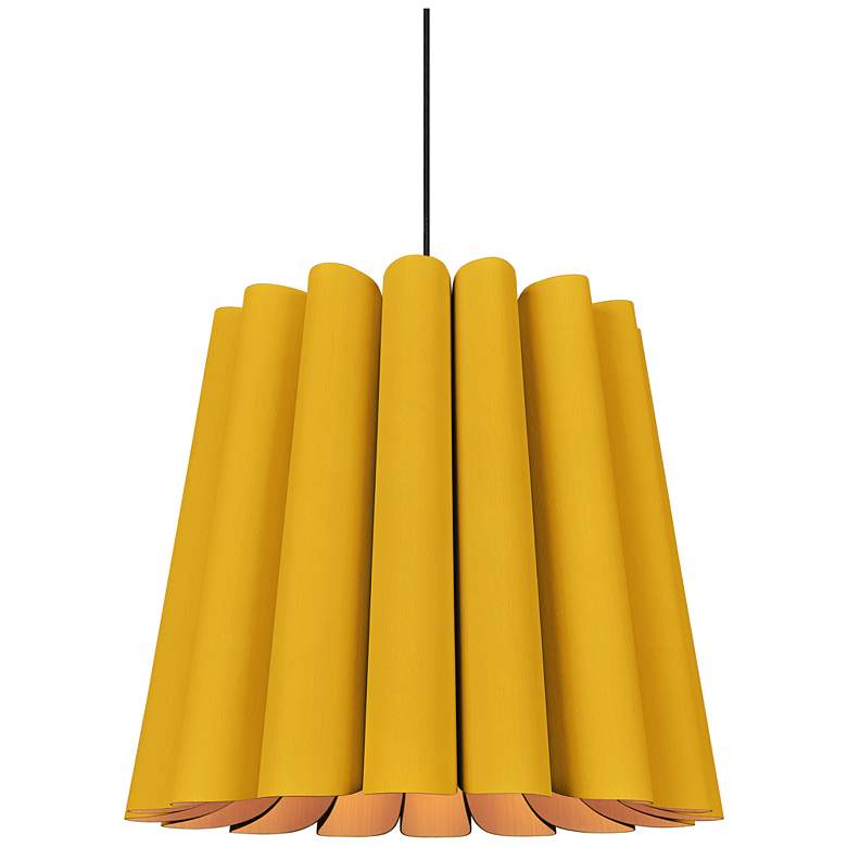 Image 1 Renata Long Pendant WEP Light Collection - Black Finish - Ocher Shade