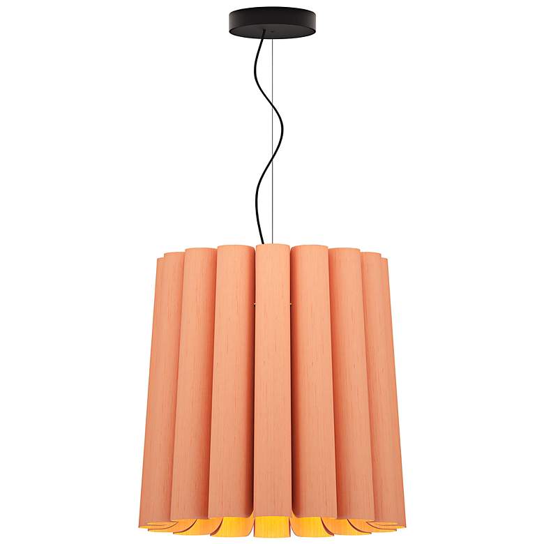 Image 2 Renata Long Pendant WEP Light Collection - Black Finish - Rose Shade