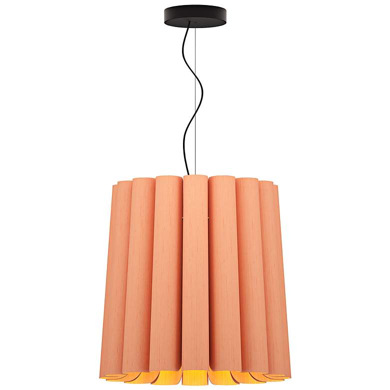 Image 1 Renata Long Pendant WEP Light Collection - Black Finish - Rose Shade