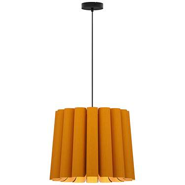 Renata Medium Pendant WEP - Ocher Shade - Black Canopy - Size 22