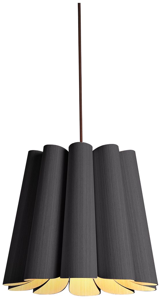 Renata Pendant WEP Light - Black Finish - Ebony Shade Made to Order