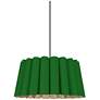 Renata Pendant WEP Light Collection - Black Finish - Green Shade