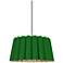 Renata Pendant WEP Light Collection - Black Finish - Green Shade