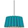 Renata Pendant WEP Light Collection - Black Finish - Light Petrol Shade