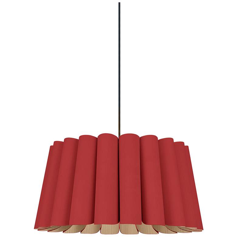 Image 1 Renata Pendant WEP Light Collection - Black Finish - Red Shade