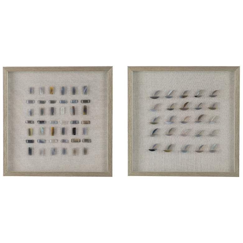 Image 1 Renata19.7 inch x 19.7 inch Grey &#38; White Shadow Box Wall Decor - Set 