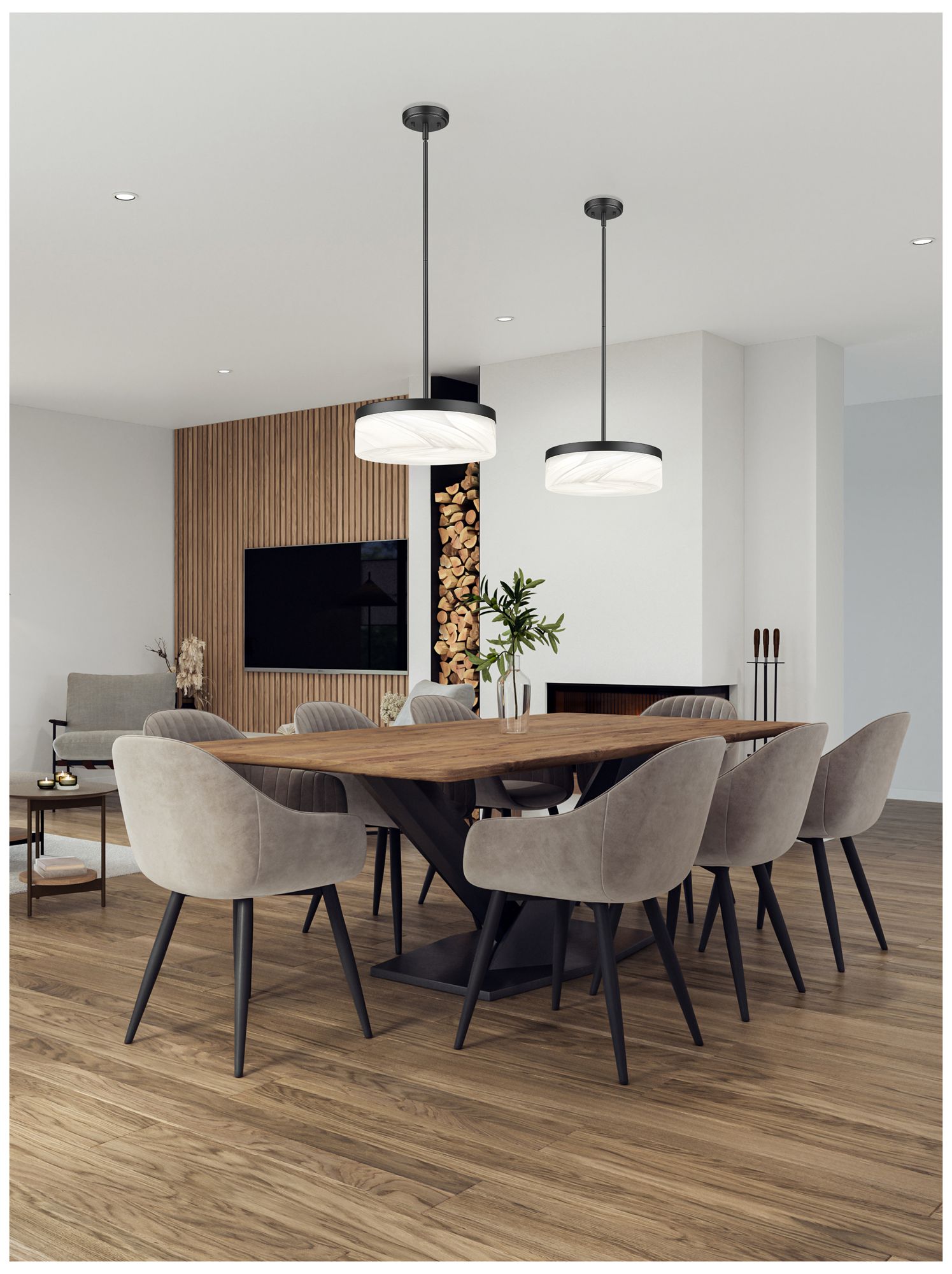 Image 3 Renaud by Z-Lite 13 inch Matte Black 1 Light Pendant more views