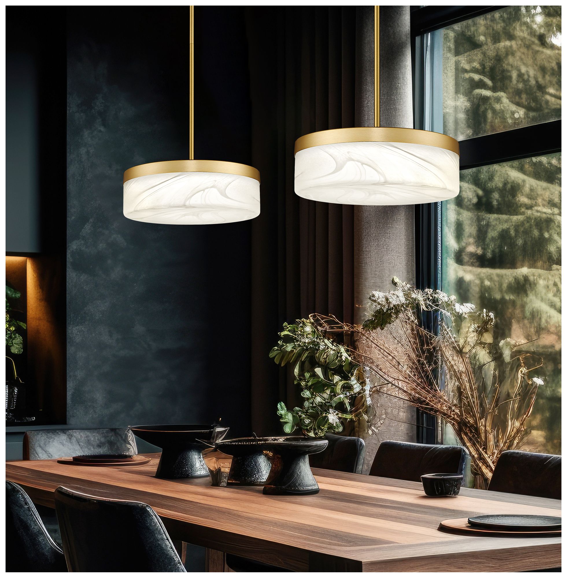 Image 2 Renaud by Z-Lite 13 inch Modern Gold 1 Light Pendant more views