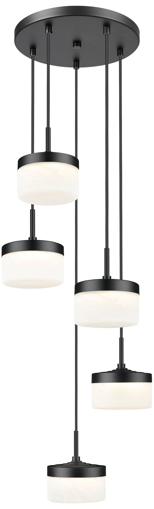 Renaud by Z-Lite 15.75 inch Matte Black 5 Light Chandelier