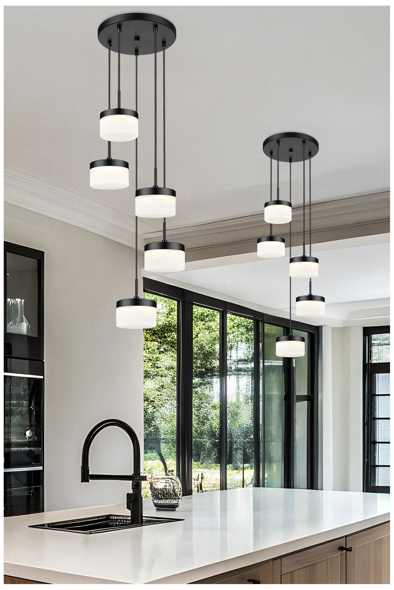 Image 3 Renaud by Z-Lite 15.75 inch Matte Black 5 Light Chandelier more views