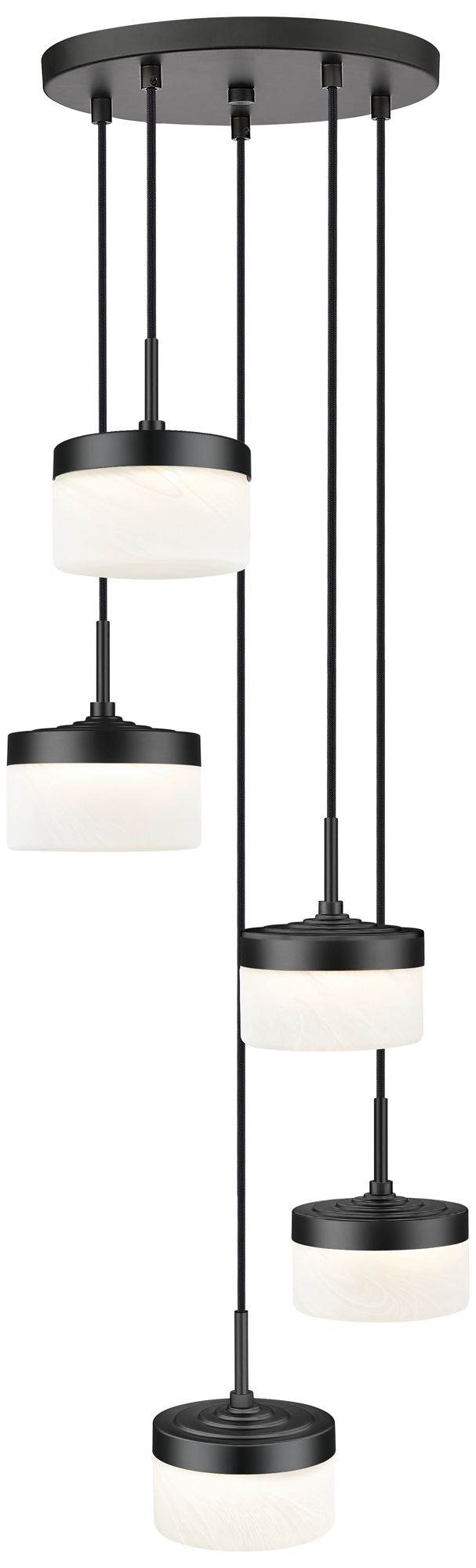 Image 4 Renaud by Z-Lite 15.75 inch Matte Black 5 Light Chandelier more views