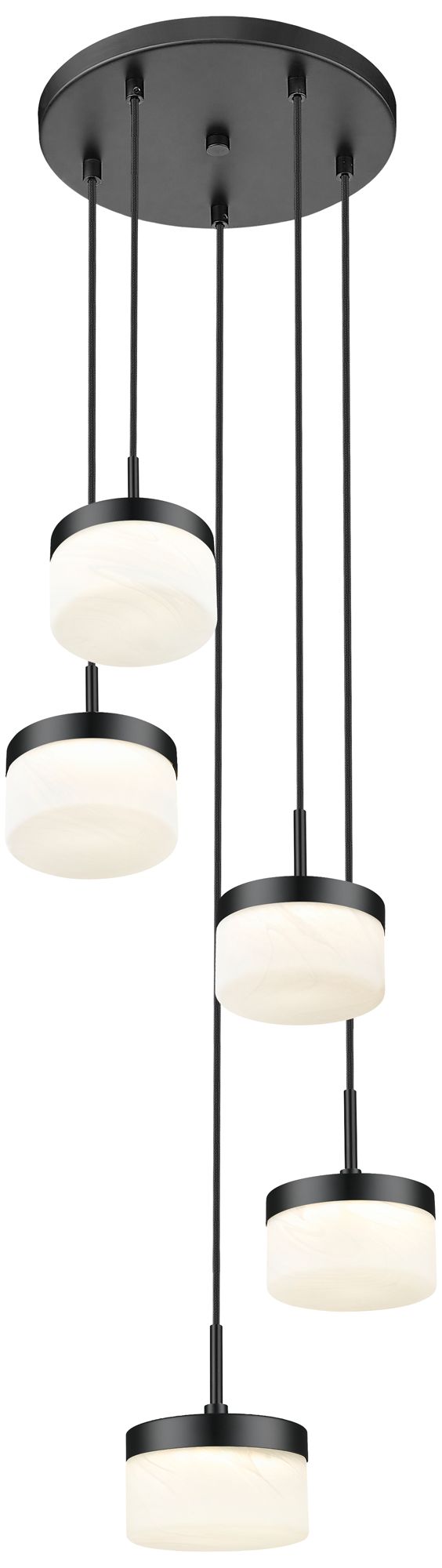 Image 5 Renaud by Z-Lite 15.75 inch Matte Black 5 Light Chandelier more views