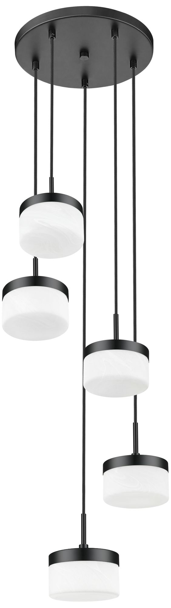 Image 7 Renaud by Z-Lite 15.75 inch Matte Black 5 Light Chandelier more views