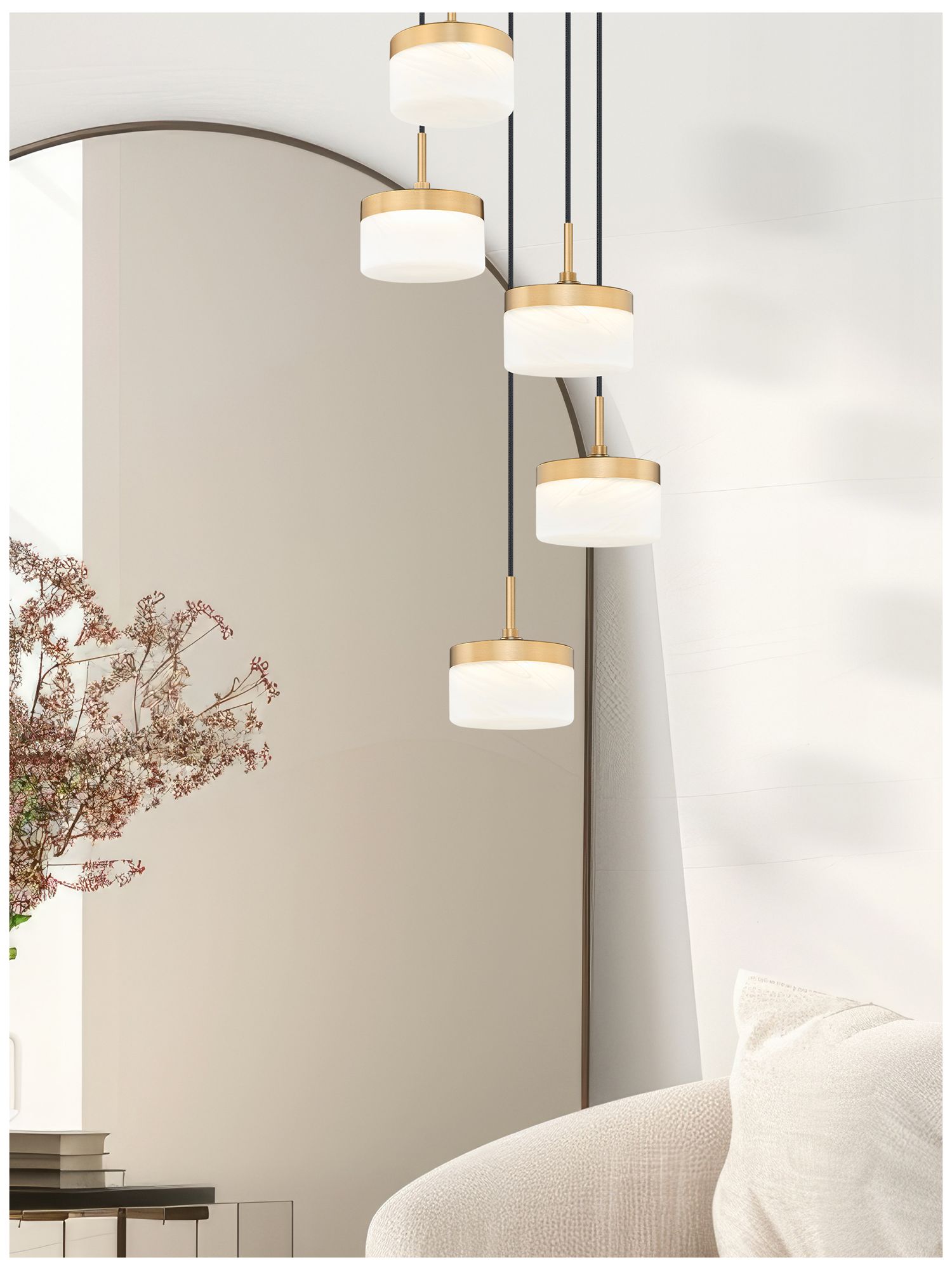 Image 2 Renaud by Z-Lite 15.75 inch Modern Gold 5 Light Chandelier more views