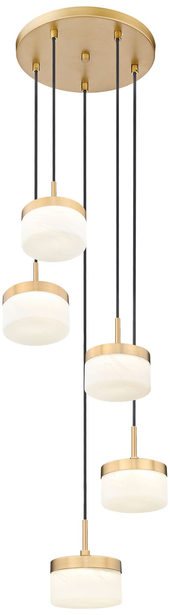 Image 5 Renaud by Z-Lite 15.75 inch Modern Gold 5 Light Chandelier more views