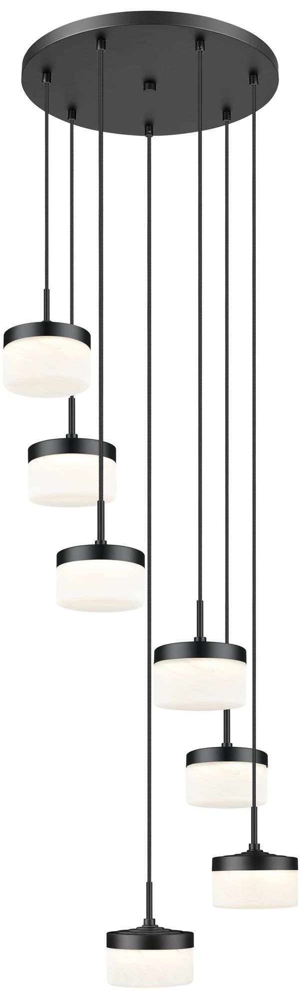 Renaud by Z-Lite 21 inch Matte Black 7 Light Chandelier