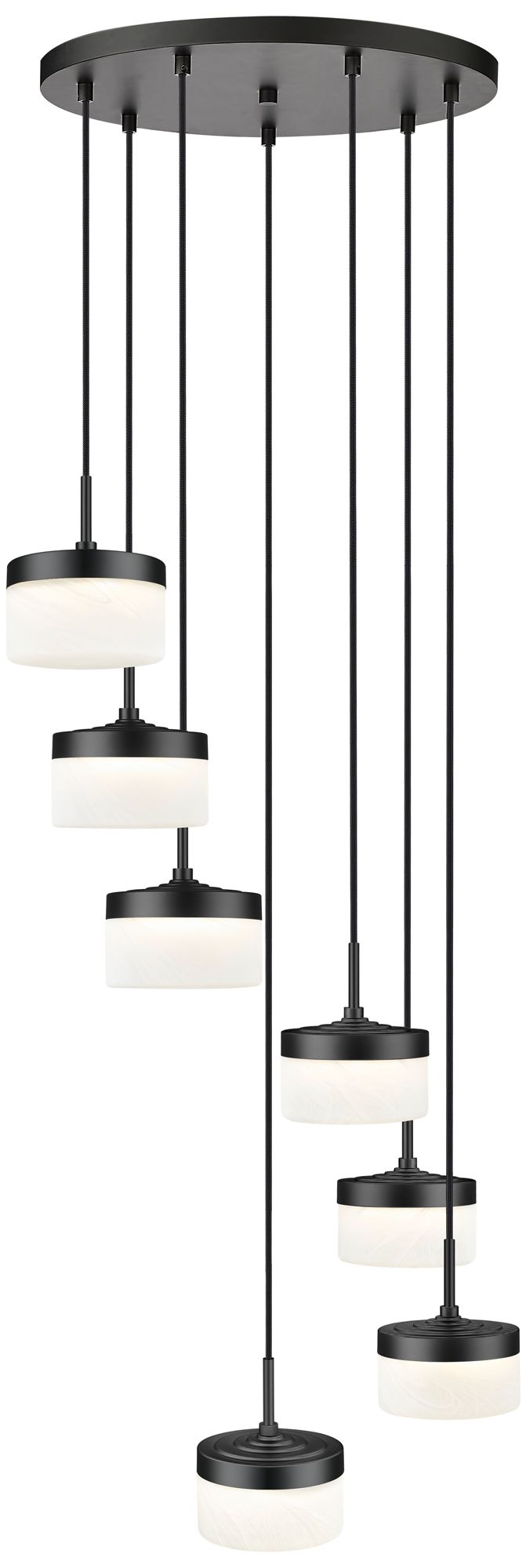 Image 4 Renaud by Z-Lite 21 inch Matte Black 7 Light Chandelier more views