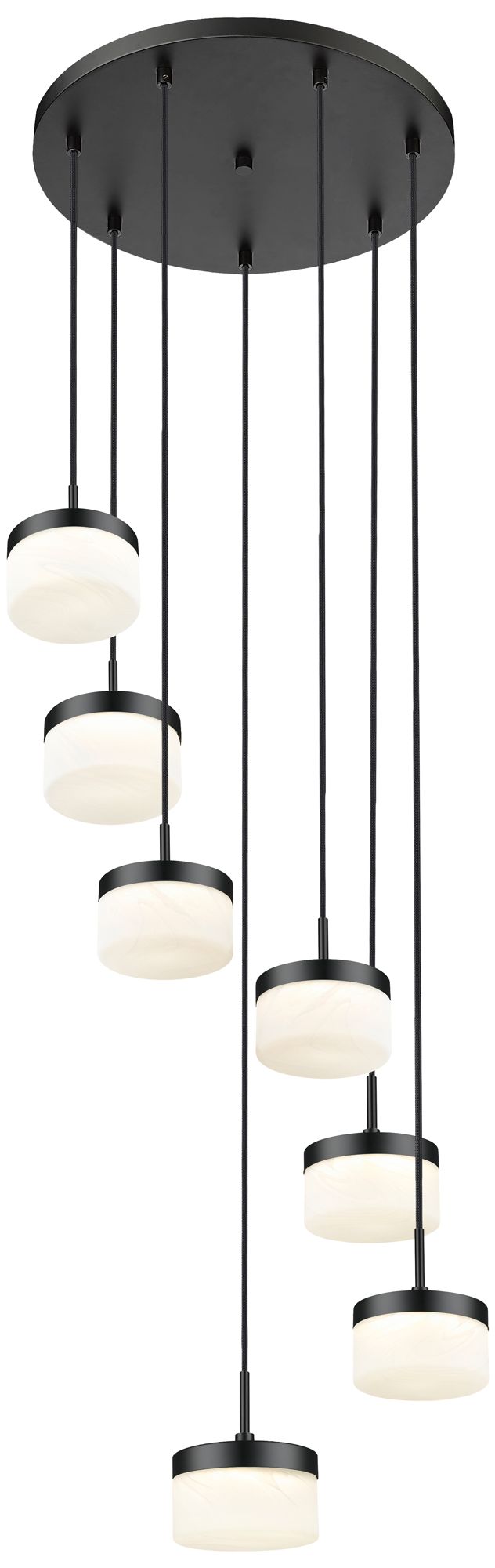 Image 5 Renaud by Z-Lite 21 inch Matte Black 7 Light Chandelier more views