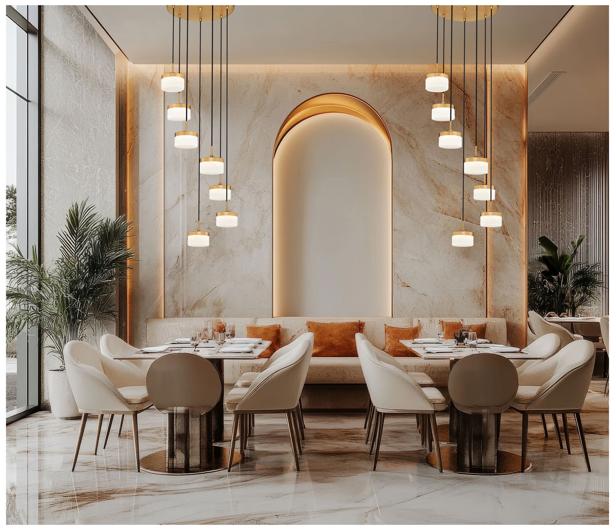 Image 2 Renaud by Z-Lite 21 inch Modern Gold 7 Light Chandelier more views