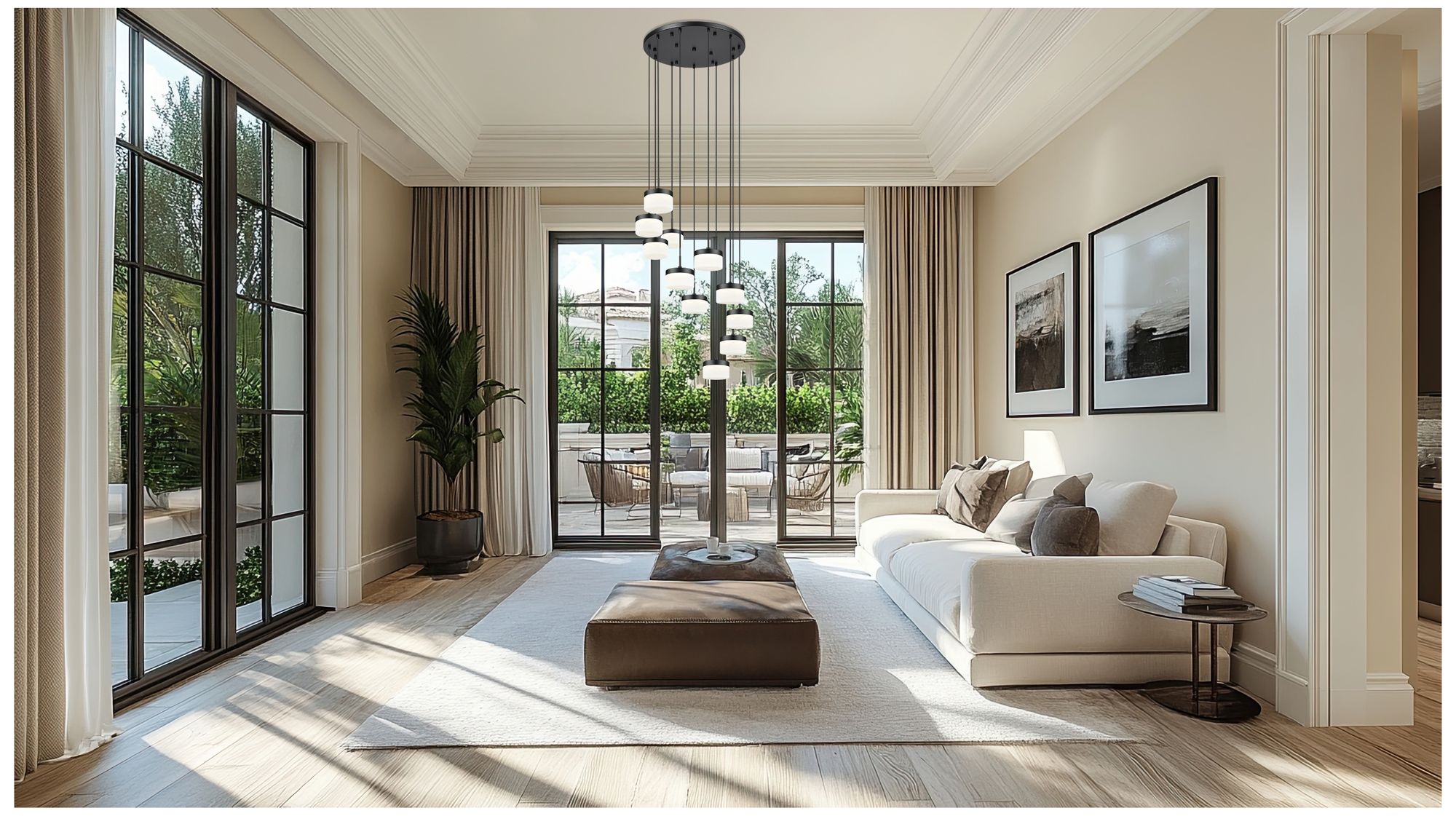 Image 3 Renaud by Z-Lite 28 inch Matte Black 11 Light Chandelier more views