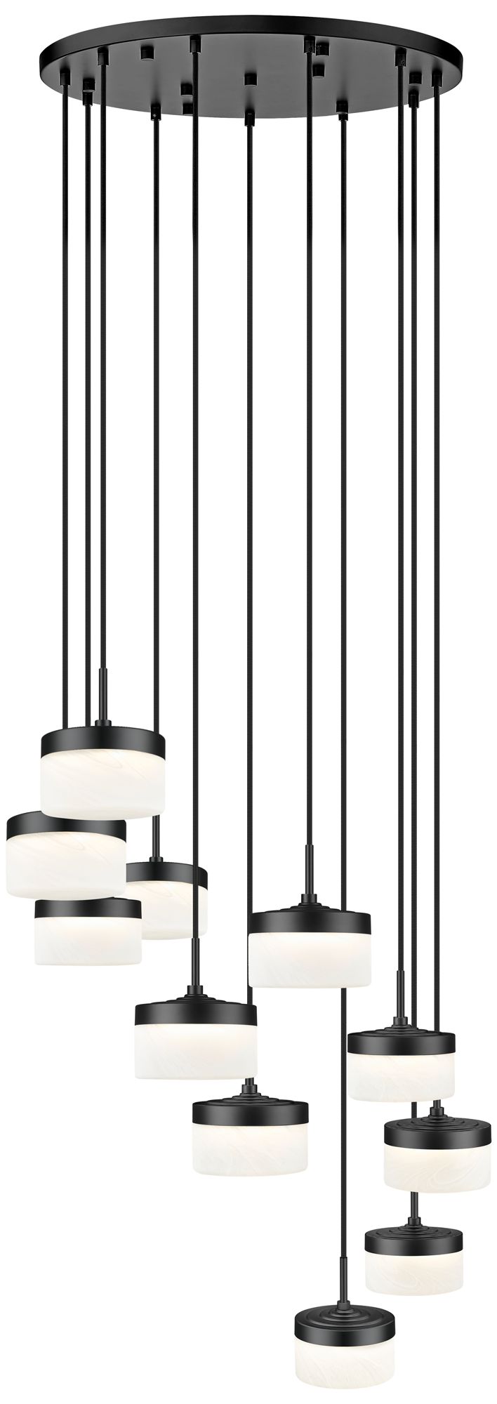 Image 4 Renaud by Z-Lite 28 inch Matte Black 11 Light Chandelier more views