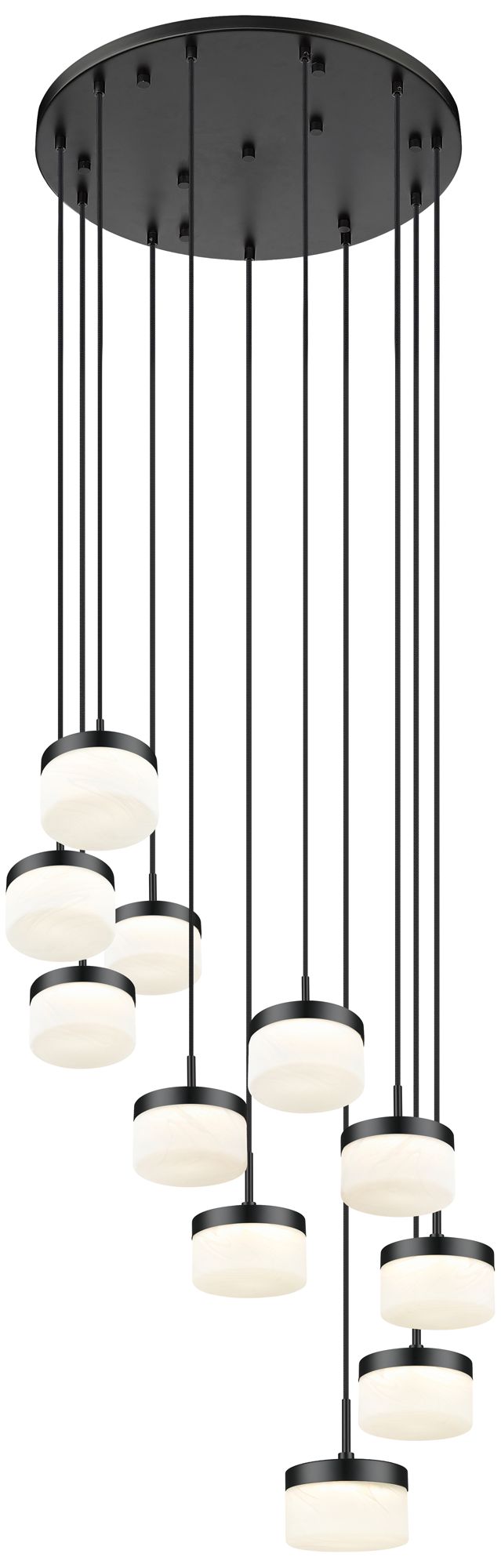 Image 5 Renaud by Z-Lite 28 inch Matte Black 11 Light Chandelier more views