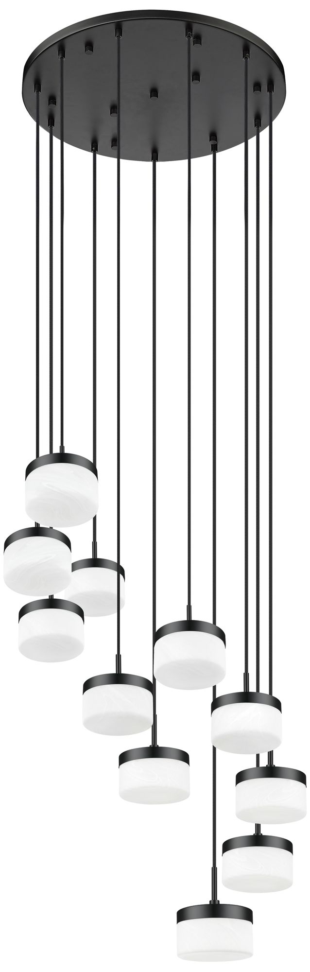 Image 7 Renaud by Z-Lite 28 inch Matte Black 11 Light Chandelier more views