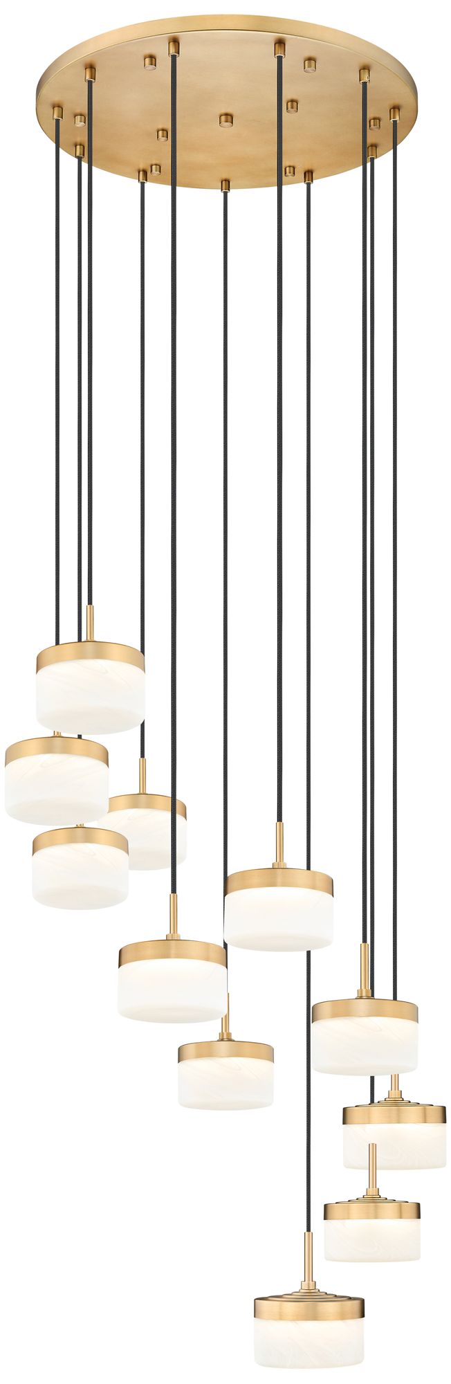 Renaud by Z-Lite 28 inch Modern Gold 11 Light Chandelier