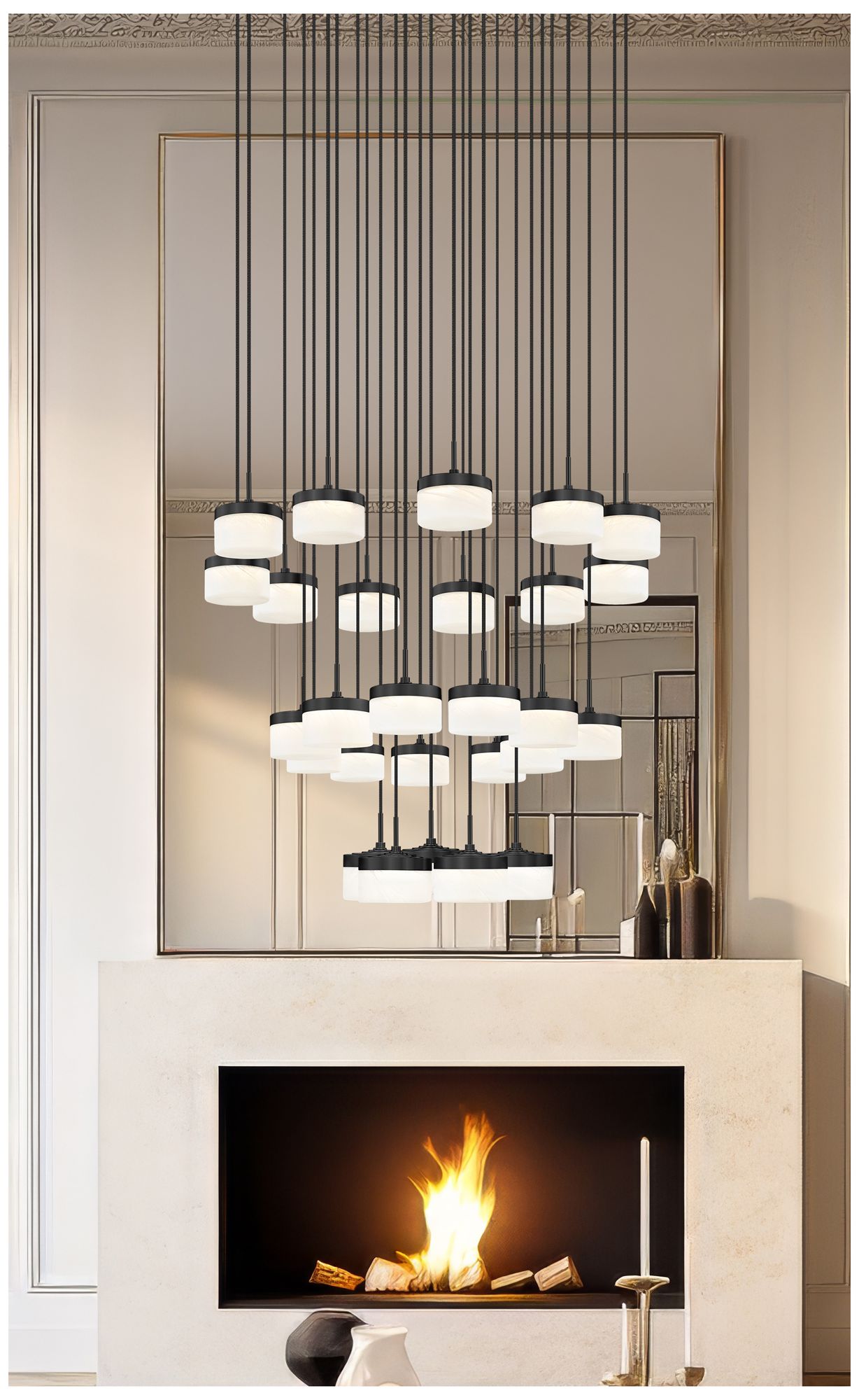 Image 2 Renaud by Z-Lite 40.75 inch Matte Black 27 Light Chandelier more views