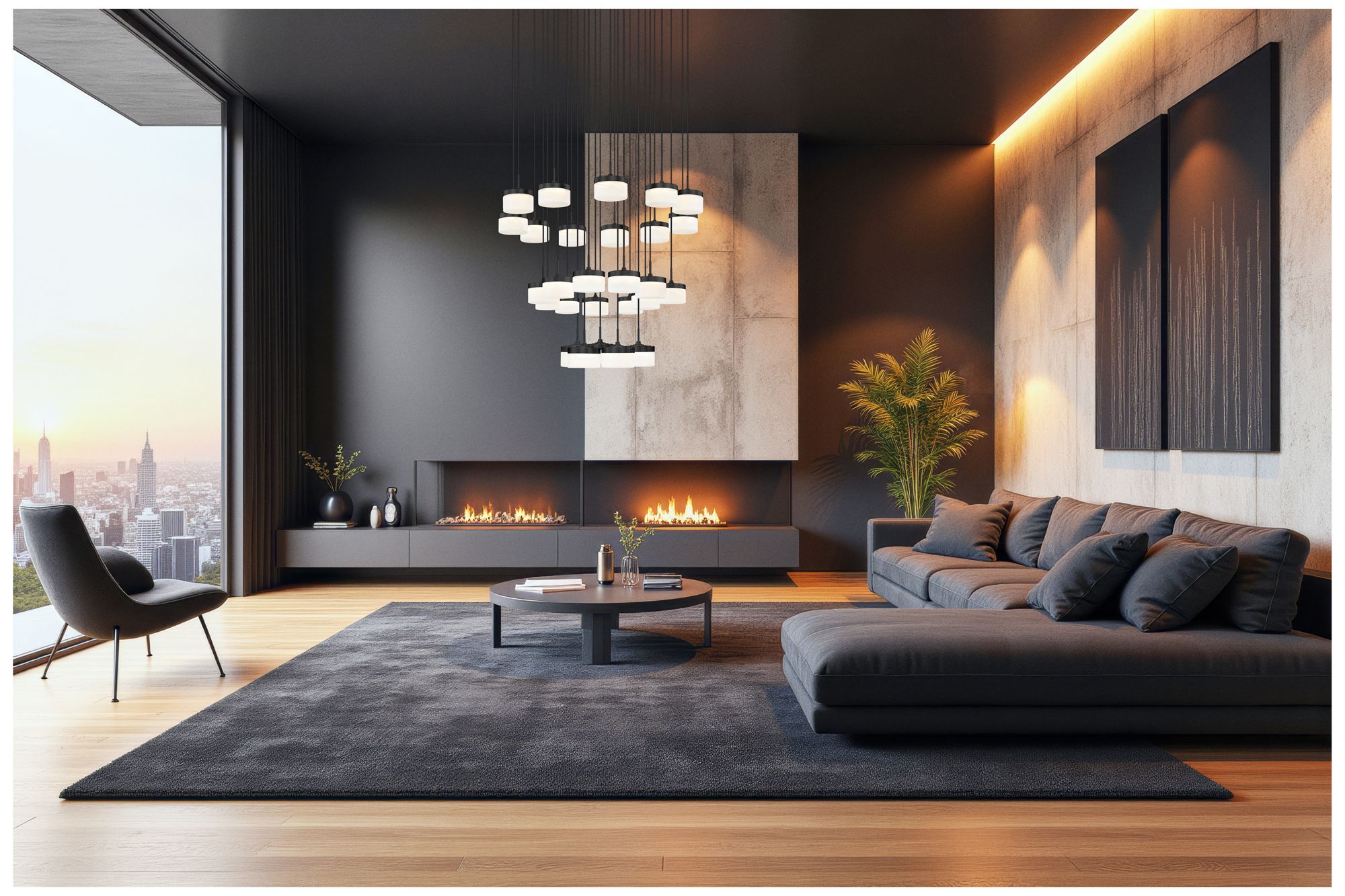 Image 3 Renaud by Z-Lite 40.75 inch Matte Black 27 Light Chandelier more views