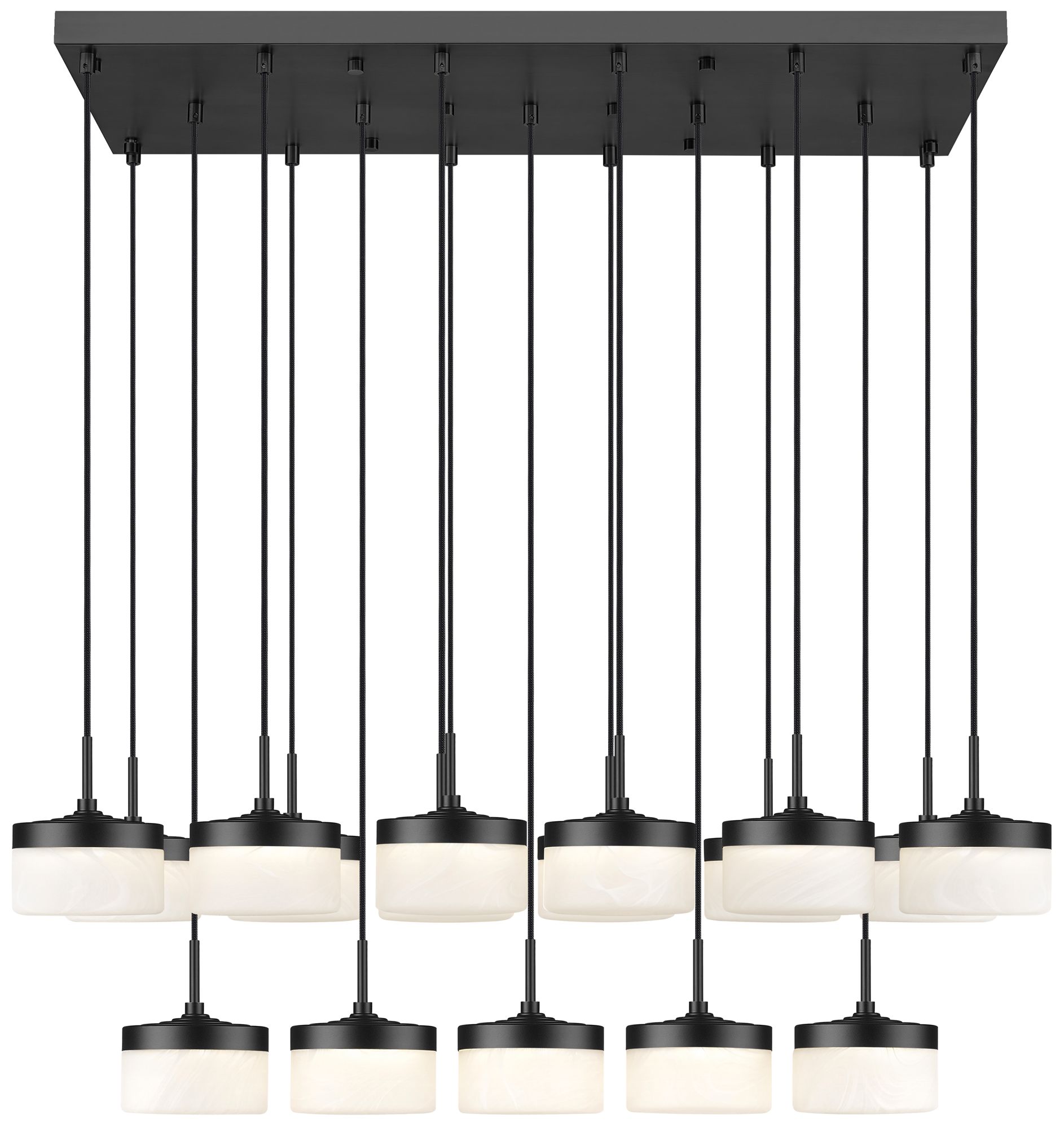 Image 4 Renaud by Z-Lite 46.75 inch Matte Black 17 Light Linear Chandelier more views