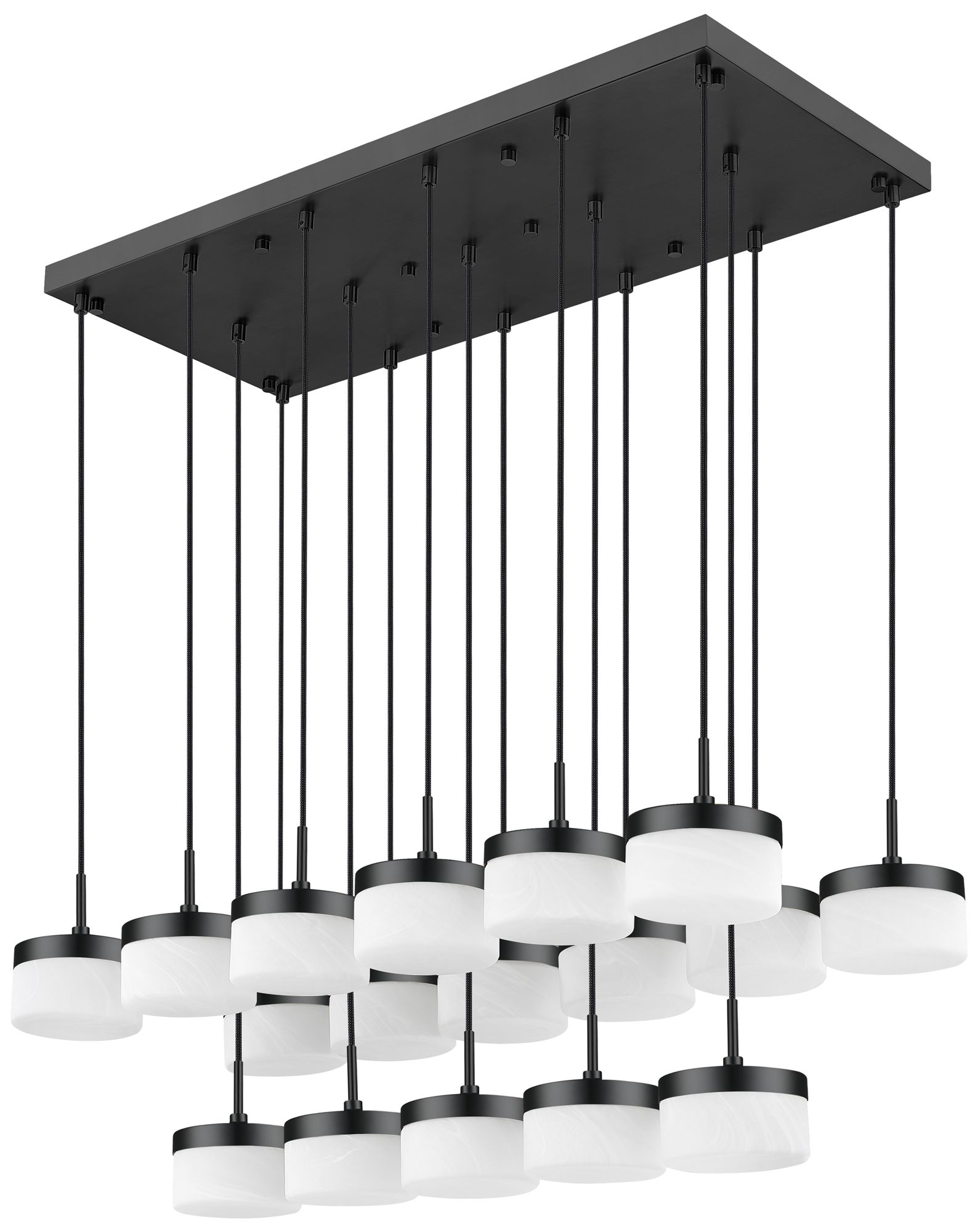 Image 7 Renaud by Z-Lite 46.75 inch Matte Black 17 Light Linear Chandelier more views