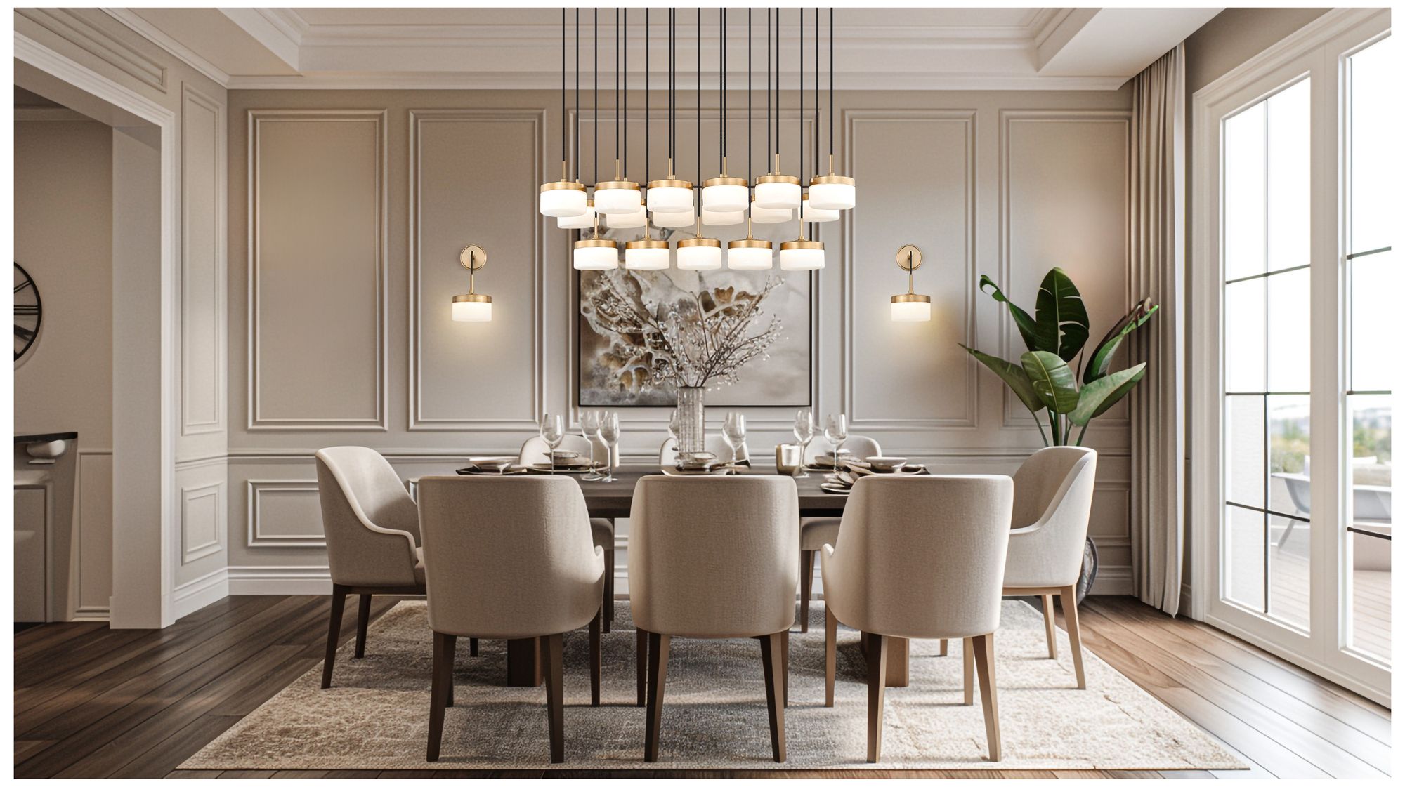 Image 3 Renaud by Z-Lite 46.75 inch Modern Gold 17 Light Linear Chandelier more views