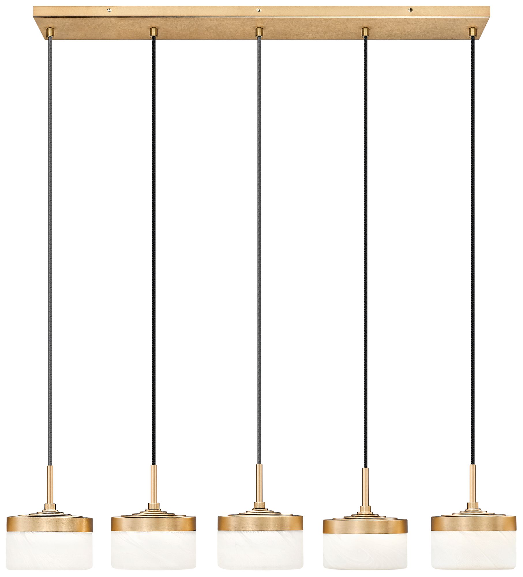 Image 4 Renaud by Z-Lite 46 inch Modern Gold 5 Light Linear Chandelier more views