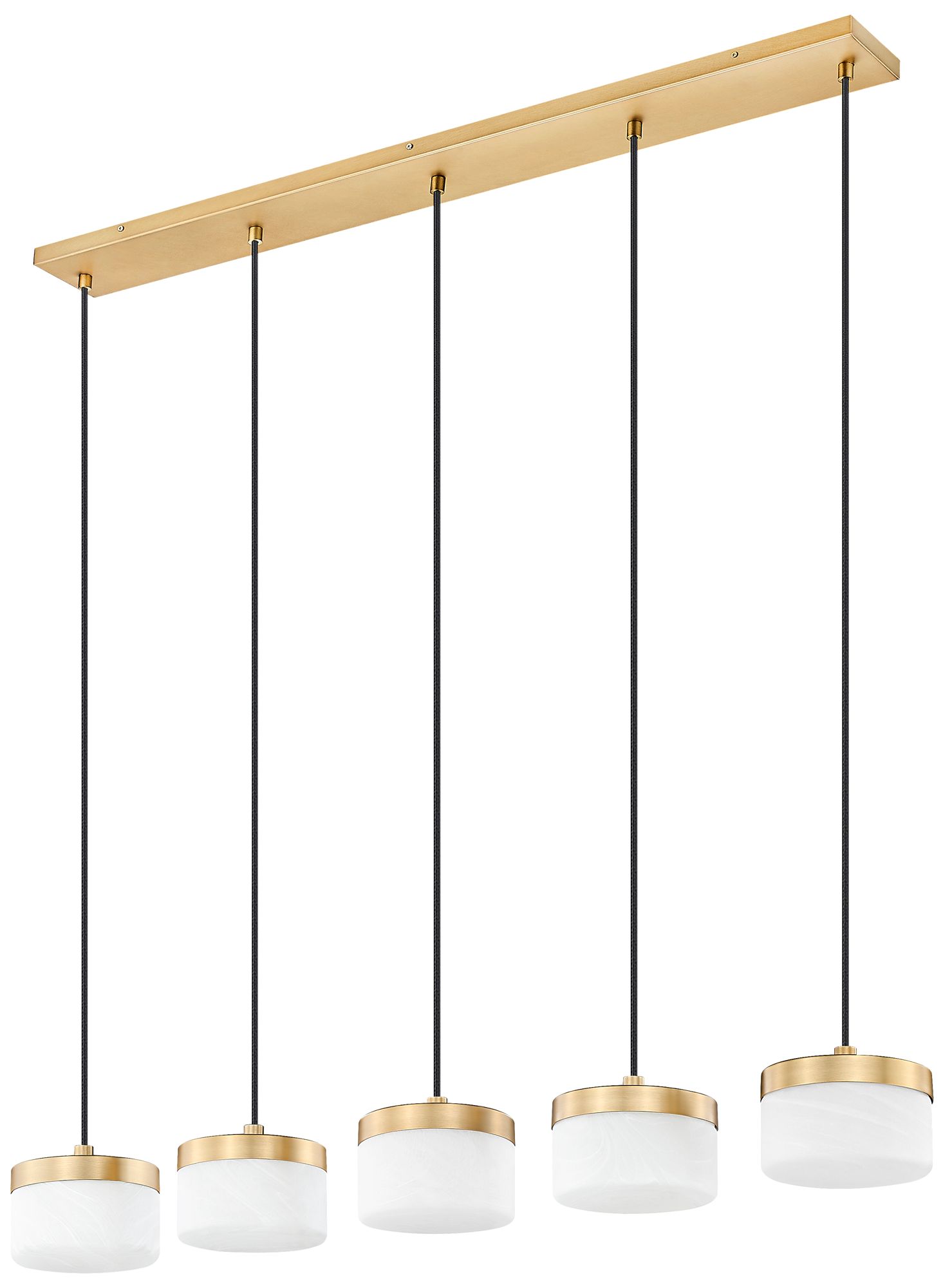 Image 7 Renaud by Z-Lite 46 inch Modern Gold 5 Light Linear Chandelier more views