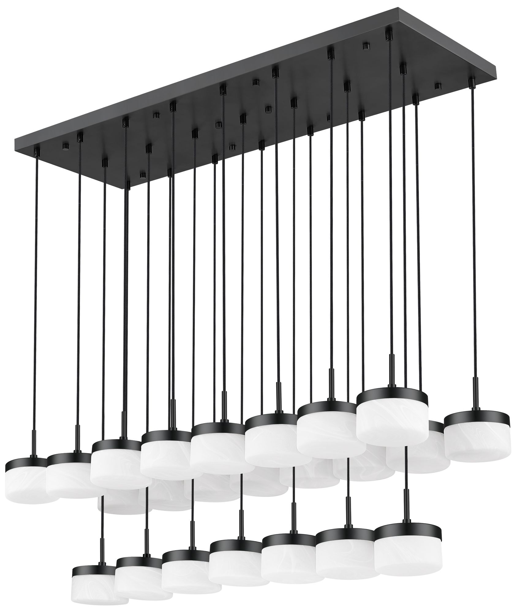 Image 7 Renaud by Z-Lite 58.75 inch Matte Black 23 Light Linear Chandelier more views