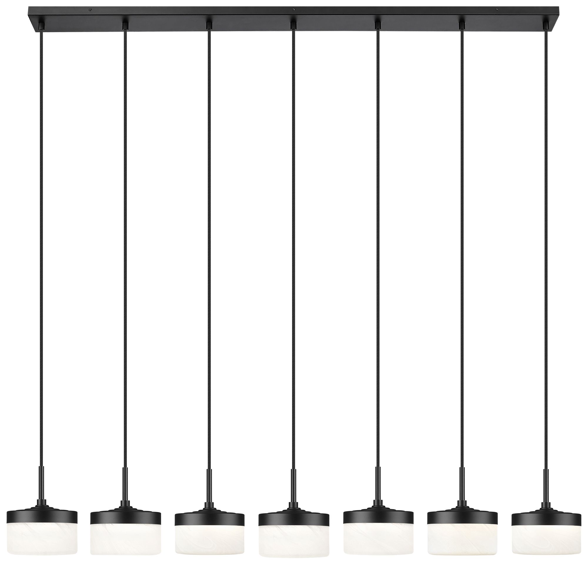 Image 4 Renaud by Z-Lite 58.75 inch Matte Black 7 Light Linear Chandelier more views