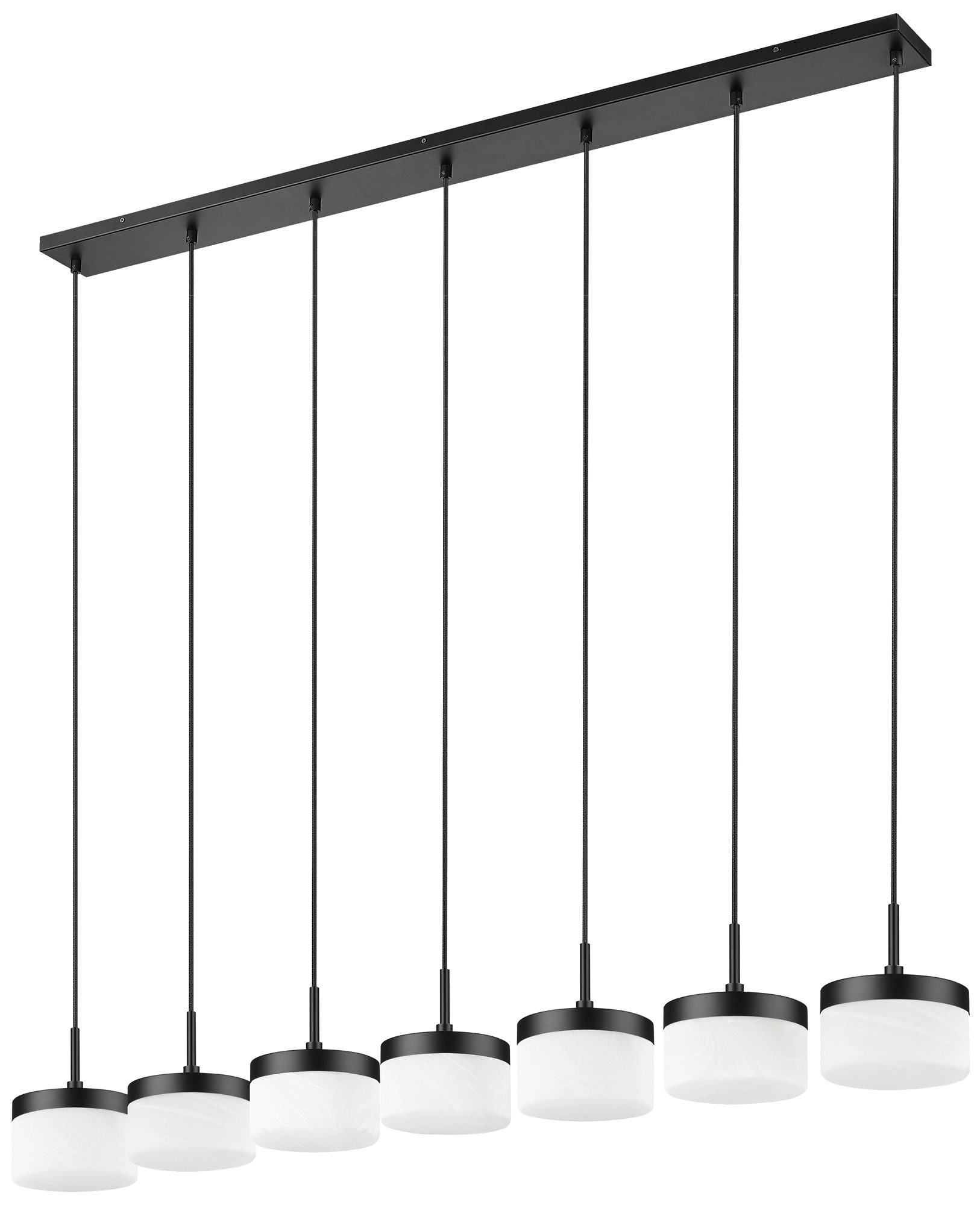 Image 7 Renaud by Z-Lite 58.75 inch Matte Black 7 Light Linear Chandelier more views