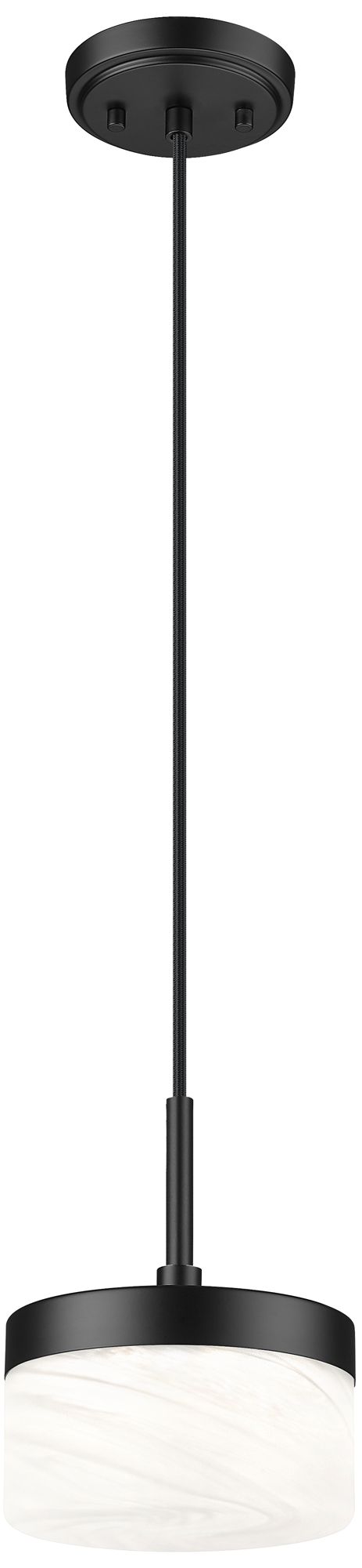 Image 5 Renaud by Z-Lite 6.75 inch Matte Black 1 Light Pendant more views