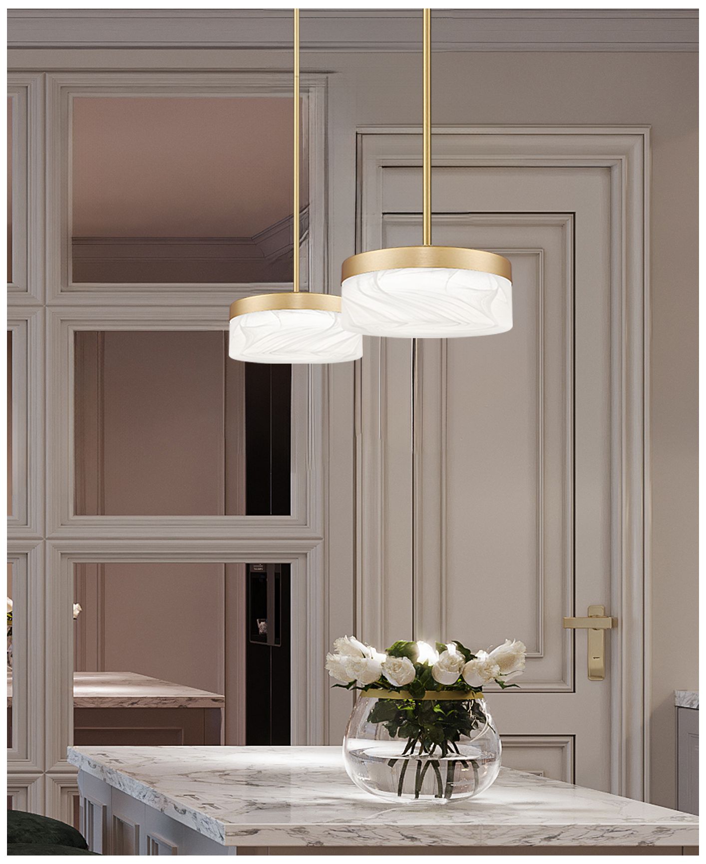 Image 2 Renaud by Z-Lite 9.25 inch Modern Gold 1 Light Pendant more views