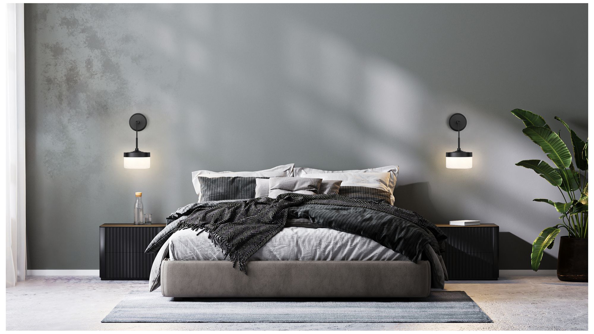 Image 3 Renaud by Z-Lite Matte Black 1 Light Wall Sconce more views