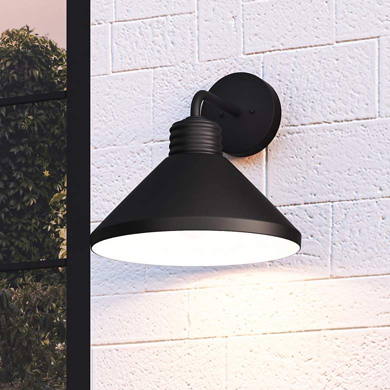 Image 1 Rencher 1-Light Matte Black Outdoor Wall Lantern