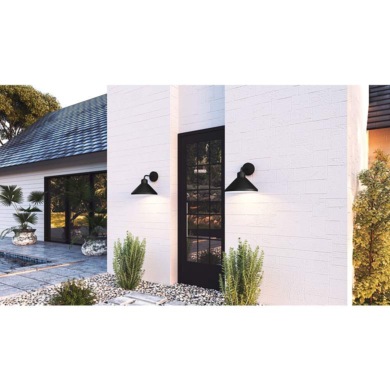 Image 6 Rencher 1-Light Matte Black Outdoor Wall Lantern more views