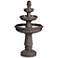 Rendaux 43" High Gray 3-Tier LED Outdoor Fountain