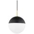 Renee 1 Light Large Pendant - Aged Brass/Black