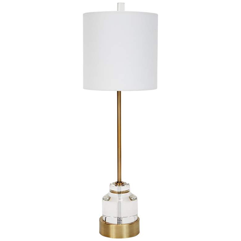 Image 1 Renee 25" Antique Gold Metal Buffet Table Lamp