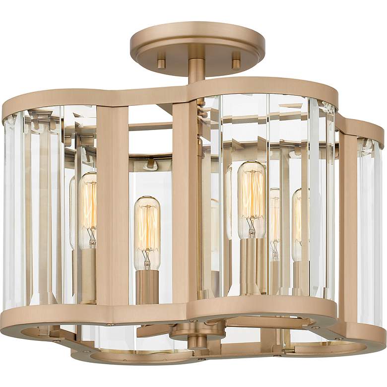 Image 4 Renee 4-Light Bronze Gold Semi-Flush Mount more views