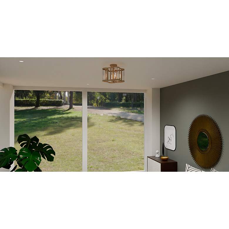 Image 5 Renee 4-Light Bronze Gold Semi-Flush Mount more views