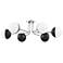 Renee 6 Light Semi Flush Mount - Polished Nickel/Black