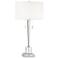 Renee Clear Crystal Column Table Lamp with Tabletop Dimmer